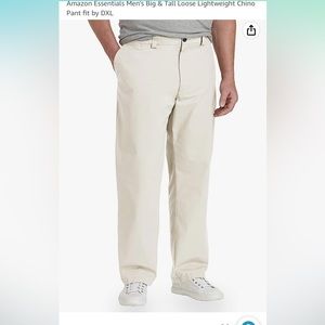 Amazon Essentials Mens Big and Tall loose fit chino pant size 58WX30L, New
